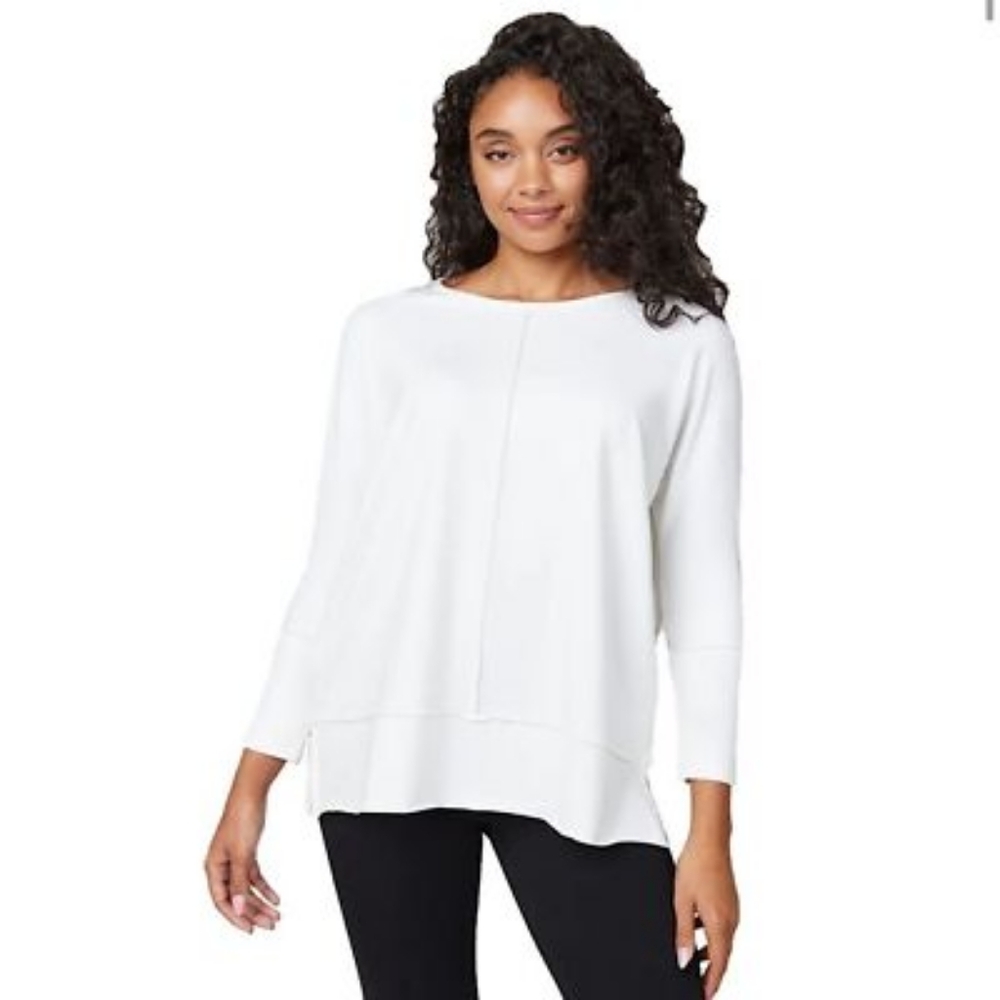 Women's White Oversized Lightweight Sweatshirt Hoodie